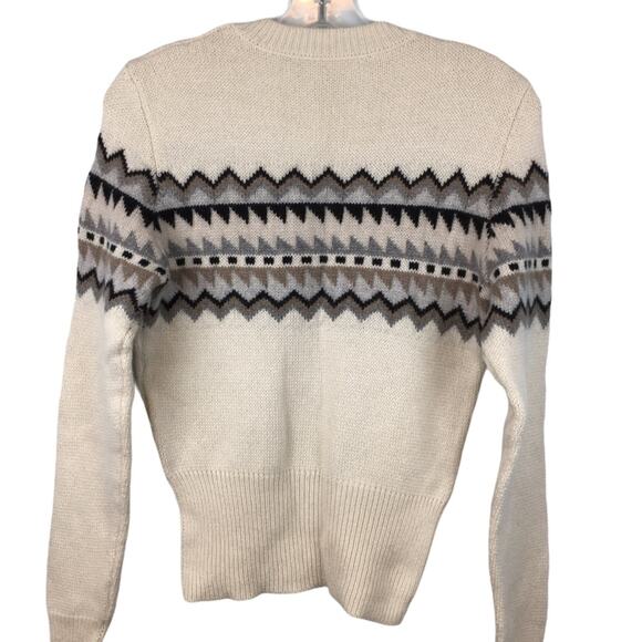 AUTUMN CASHMERE Fair Isle Cashmere/Wool Sweater - Picture 5 of 12